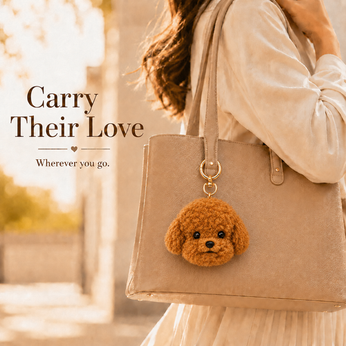 Custom Pet Plush Bag Charm, Personalized Dog Cat Keychain, Pet Memorial Gift