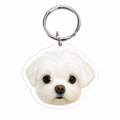 Custom Pet Photo Keychain – Personalized Dog Face Acrylic Keyring